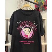 ราคา เสื้อยืดแขนสั้น พิมพ์ลายโปสเตอร์ Miss Betty Boop สไตล์วินเทจ สําหรับนักเรียน (20135651518)