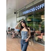 ราคา x2x2style jeans top เสื้อเกาะอกยีนส์ no s159 พร้อมส่ง (20383731152)