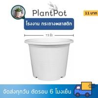 ราคา กระถาง กระถางต้นไม้ ทรงกลม เบอร์ 8 7 5 นิ้ว สีขาว Bundle 50 ใบ (24535906860)