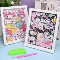 ราคา SANRIO ภาพวาดเพชรการ์ตูน ซานริโอ ภาพวาดเพชรทําด้วยมือ ทําเอง พร้อมกรอบให้ของขวัญใช้ตกแต่ง (26860598365)