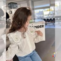 ราคา ขายร้อน สาวตุ๊กตาสีขาวปกเสื้อสไตล์เจ้าหญิงเด็กแฟชั่นน่ารักแขนยาวด้านบน (27958246130)