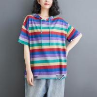 ราคา CP All Match Retro ลายแขนสั้นเสื้อยืดผู้หญิง 2024 ฤดูร้อนสไตล์ใหม่หลวมขนาดใหญ่ Slimmer ดู Ho (29610333688)