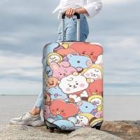 ราคา In Stock BTS BT21 กระเป๋าเดินทางป้องกันยืดหยุ่นป้องกันล้างทําความสะอาดได้กระเป๋าเดินทางเหมาะสําหรับ 18 32 นิ้ว (28360171862)