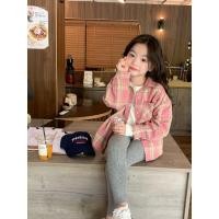 ราคา เสื้อเชิ้ตแขนยาวเด็กผู้หญิงสไตล์เกาหลีฤดูใบไม้ร่วงเด็กเสื้อคลุมลายสก๊อตสีชมพู 3 8ปี 100 140ซม 1IIH (28760516419)