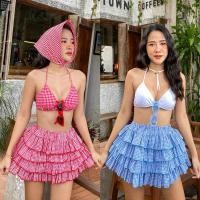 ราคา MINIGIRL STORE Gingham skirt กระโปรงลายสก็อต ซับในเป็นกางเกง (27309154580)