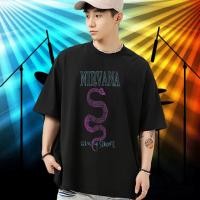 ราคา เสื้อวงไทย Nirvana วงดนตรี เสื้อยืด ร็อค สไตล์อเมริกัน วินเทจ ถนน หลวม ท็อปส์ COD (26652737797)