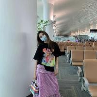 ราคา MIXD OOTD เสื้อยืด Oversize สไตล์เกาหลี เสื้อยืดแขนสั้น พิมพ์ลายดิจิตอล สีสันสดใส (27610160158)