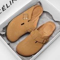 ราคา Chuangyi Four Seasons Cork รองเท้าแตะกลางแจ้ง All Match Muller รองเท้า Baotou Beach ผู้ชายผู้หญิงคลาสสิก Birkenstock รองเท้า (26160289087)