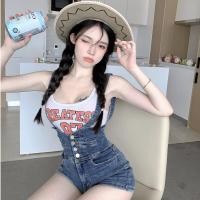 ราคา ชุดจั๊มสูทกางเกงยีนขาสั้น เอวสูง เข้ากับทุกการแต่งกาย แฟชั่นฤดูร้อน สําหรับสตรี (22326186867)
