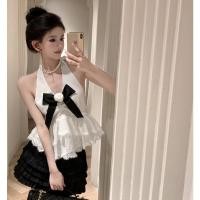 ราคา เสื้อท็อปแขนกุด ผ้าซาติน ประดับโบว์ แต่งลูกไม้ แฟชั่นฤดูร้อน สําหรับผู้หญิง (23872228099)