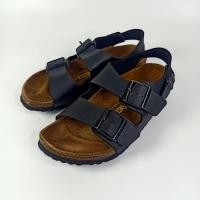ราคา รองเท้าแตะ รัดส้น Birkenstock MILANO Black Strap Sandal Sz 38 (29361248215)
