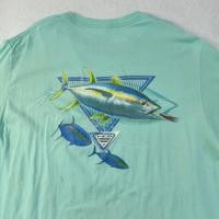 ราคา เสื้อยืด ลายปลา Columbia PFG T Shirt Sz L (29110739861)
