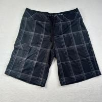 ราคา กางเกงเซิร์ฟ Mossimo Board Shorts Black Plaid Swim Trunks Sz 34 (28810818472)