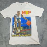 ราคา เสื้อยืด ผ้าร้อย MVP Kevin Durant Golden State 2017 World Champions T Shirt Sz Small (25925720112)