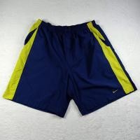 ราคา กางเกงกีฬา ขาสั้น Nike Sports Shorts 100 Nylon Pocket Blue Navy Yellow Sz L (25435805542)