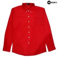 ราคา เสื้อเชิ้ตผ้าอ็อกฟอร์ด คอปกแขนยาว สีแดง นุ่ม สบาย (12624113448)