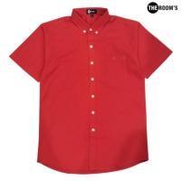 ราคา เสื้อเชิ้ตผ้าอ็อกฟอร์ด คอปกแขนสั้น สีแดง นุ่ม สบาย (14249144063)
