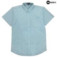 ราคา เสื้อเชิ้ตผ้าอ็อกฟอร์ด คอปกแขนสั้น สีเขียวทอป นุ่ม สบาย (22216525645)