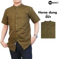 ราคา THE ROOM S เดอะรูม เสื้อเชิ้ตสีขี้ม้า OXFORD SHIRT เสื้อเชิ้ต แขนสั้น ผู้ชาย คอจีน (29757954401)