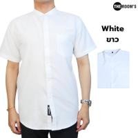 ราคา THE ROOM S เดอะรูม เสื้อเชิ้ตสีขาว OXFORD SHIRT เสื้อเชิ้ต แขนสั้น ผู้ชาย คอจีน (26507934815)