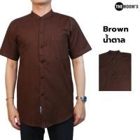ราคา THE ROOM S เดอะรูม เสื้อเชิ้ตสีน้ำตาล OXFORD SHIRT เสื้อเชิ้ต แขนสั้น ผู้ชาย คอจีน (24734786400)