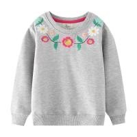 ราคา เสื้อสเวตเตอร์แขนยาว สีเทา ลายดอกไม้ (23178507149)