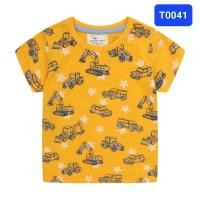 ราคา เสื้อยืดแขนสั้น สีเหลือง ลายรถตัก (22252880061)