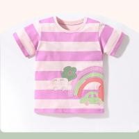 ราคา เสื้อยืดแขนสั้นเด็กผู้หญิง ลายรถ สายรุ้ง (22078208744)