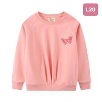ราคา เสื้อสเวตเตอร์แขนยาว สีชมพู ลายผีเสื้อ (21183540882)
