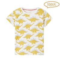 ราคา เสื้อยืดแขนสั้น สีขาว ลายไดโนสเตโกเหลือง (19383483037)