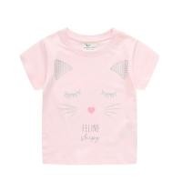 ราคา เสื้อยืดแขนสั้น สีโอรส ลายแมว (13199143334)