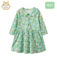 ราคา พร้อมส่งจากไทย เดรสแขนยาวเขียวคอบัวลายกระต่ายMiffy (18694112844)