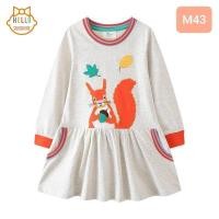 ราคา พร้อมส่งจากไทย เดรสแขนยาวเทาลายกระรอก (21394100999)