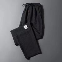 ราคา L 5XL กางเกงลินินชาย กางเกงสแล็ค เอวยางยืดทรงตรงกางเกงวิ่ง ผ้ายืด Pants (28854054167)