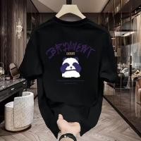 ราคา แฟชั่น ฤดูร้อน ลายหมีแพนด้า คอกลมเสื้อยืดแขนสั้นผู้ชาย ทรงหลวม ใส่สบาย oversize ผ้าcotton t shirt ผ้ายืด (29359332659)