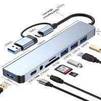 ราคา 8 in 2 USB hubs Multiport Dock รองรับ TF PD อ่าน USB 3 5 มม Audio TYPE C Multi Port รองรับคอมพิวเตอร์ช่อง TYPE C ทุกรุ่น (26260374519)