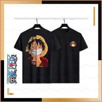 ราคา Si เสื้อยืดแขนสั้นลําลอง ทรงหลวม พิมพ์ลายอนิเมะวันพีช ลูฟี่ พลัสไซซ์ (23085699747)