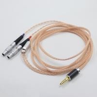ราคา Hifi 16 Core 4 4 มม 6 5 มม XLR PCOCC เดี่ยวคริสตัลทองแดงหูฟังเปลี่ยนอัพเกรดสําหรับ Focal Utopia ELEAR หูฟัง (26057029344)