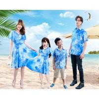 ราคา ชุดเดรส ครอบครัว Palm Sky เดรสสวย ชุดคู่ไปเที่ยวทะเล ลายผ้ามัดย้อม (17970019800)