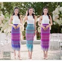 ราคา กระโปรงลายไทยสำเร็จรูป ผ้าทอ ผ้าถุงสำเร็จทบหน้า ซิ่นไทย ไปวัดทำบุญ (17494799351)