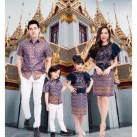 ราคา ชุดไทยประยุกต์ Mae Mali สีน้ำเงิน ชุดไทยเด็กหญิง ผู้หญิง ชุดไทยคู่แม่ลูก ชุดไทย เดรสชุดไทย เดรสลูกไม้ เดรสผ้าไทย (5917314942)