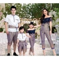 ราคา ชุดไทยประยุกต์ Bussaba Jumpsuit สีน้ำเงิน ชุดไทยเด็กหญิง ผู้หญิง ชุดไทยจัมพ์สูท ชุดไทยแม่ลูก จัมพ์สูทผ้าไทย ชุดไทยกางเก (7802578564)