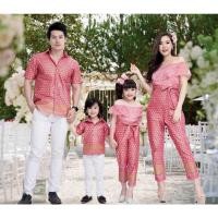 ราคา ชุดไทยประยุกต์ Bussaba Jumpsuit สีชมพู ชุดไทยเด็กหญิง ผู้หญิง ชุดไทยจัมพ์สูท ชุดไทยแม่ลูก จัมพ์สูทผ้าไทย ชุดไทยกางเกง (4179490087)