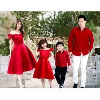 ราคา ชุดออกงาน ชุดราตรี Marry Red ชุดแม่ลูก ชุดครอบครัว เดรสไปงาน ชุดไปงานแต่ง เสื้อเชิ้ตออกงาน (6071666798)