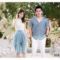 ราคา โจงกระเบน กางเกงโจงกระเบน สงกรานต์ Thai Jongkraben ชุดคู่รัก ชุดไทยคู่รัก ชุดเล่นน้ำสงกรานต์ เสื้อเชิ้ตผ้าไทย สีพาสเทล (6983006824)