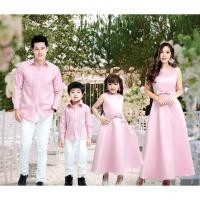 ราคา ชุดไปงานแต่ง ชุดออกงาน ชุดราตรี Luxury สีชมพูกลีบบัว ชุดแม่ลูก ชุดครอบครัว เดรสยาวออกงาน เดรสไปงาน (4770600174)