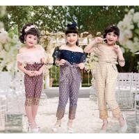 ราคา ชุดไทยประยุกต์ ชุดไทย ชุดไทยแม่ลูก เด็กหญิง ชุดไทยกางเกง ชุดไทยจัมพ์สูท จัมพ์สูทผ้าไทย (2472118531)