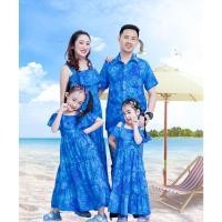 ราคา ชุดครอบครัว Chabina Blue ไปเที่ยวทะเล เดรสผู้หญิง ชุดแม่ลูก (16566454988)