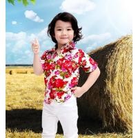 ราคา ชุดย้อนยุค ชุดมนต์รักลูกทุ่ง ธีมย้อนยุค ชุดสงกรานต์ เสื้อเชิ้ตเด็กชาย เสื้อลายดอก (3719260288)