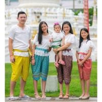 ราคา ชุดไทย ชุดครอบครัว ชุดไทยประยุกต์ Mae Mali Jongkraben เสื้อลูกไม้ โจงกระเบน ชุดไทยแม่ลูก ชุดไทยครอบครัว ชุดแม่ลูก ชุดคู่ (14963251864)